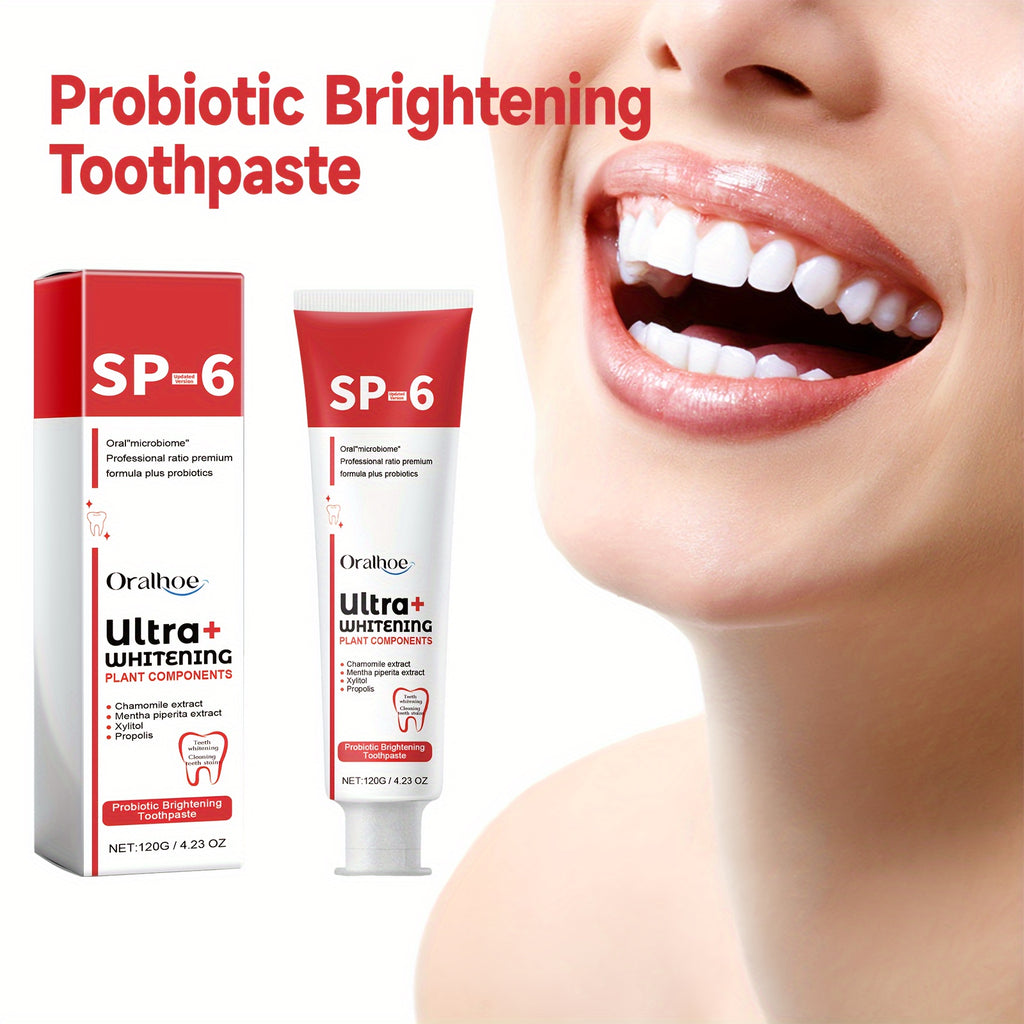 120g*4pcs Probiotic Whitening Toothpaste, Oral Cleaning Odor Removal and Teeth Gum Care Toothpaste