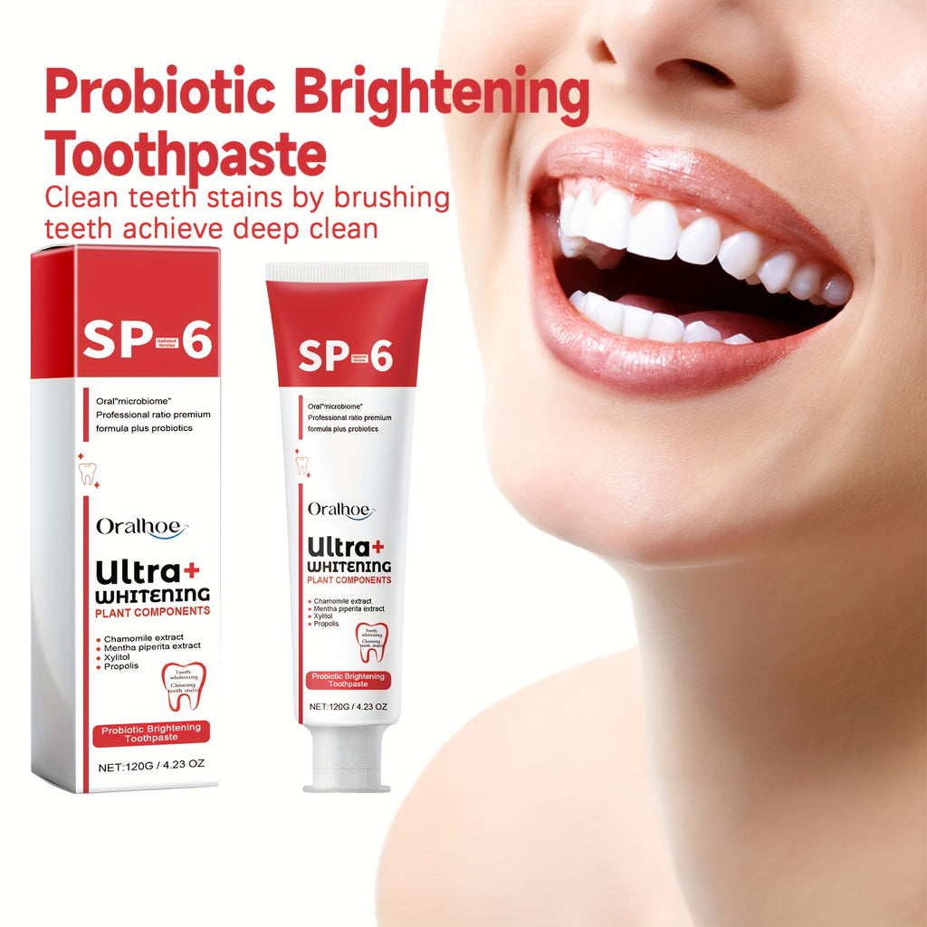 120g*4pcs Probiotic Whitening Toothpaste, Oral Cleaning Odor Removal and Teeth Gum Care Toothpaste
