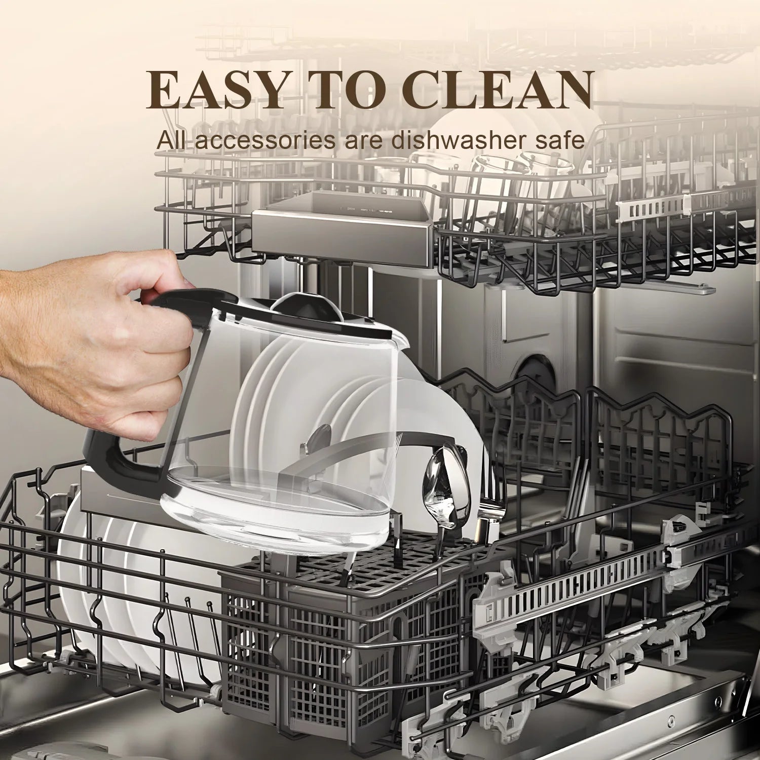 Empstorm doorstep delivery services 11D 120v electric rechargeable glass pot 12cups black drip coffee machine for commercial use