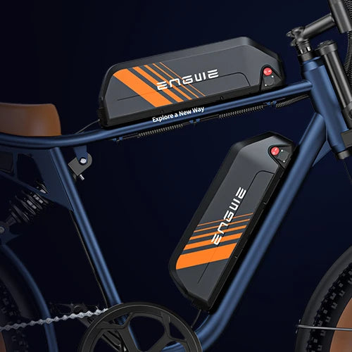 United States Stock ENGWE M20 2.0 1200W   80 Miles +80 Miles Full Suspension Double Range E-bike Electric Bike -Blue