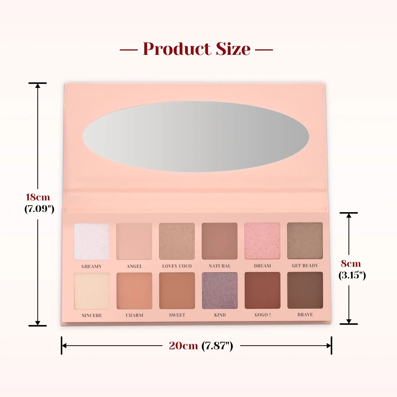 Las Chicas 12-Color Shimmer Matte Eyeshadow Palette Luminous & Metallic Finish Wholesale Pressed Powder Eye Makeup