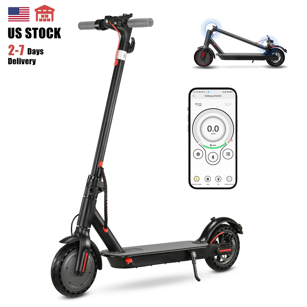 Usa Stock 36V 350W 10.4Ah Long Range Folding E Scooter 8.5 Inch Solid Tire 25 km/h Foldable Electric Scooter for Sale