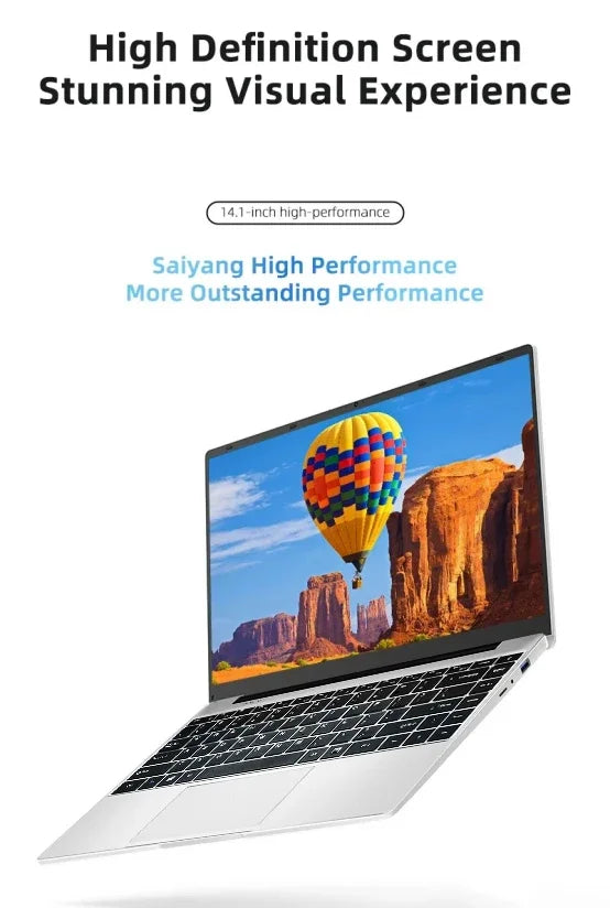 Laptop Computer 14.1" Intel 12GB RAM 1TB 2TB SSD Windows 11 Notebook Office Learn Recreation Entertainment Portable Laptops