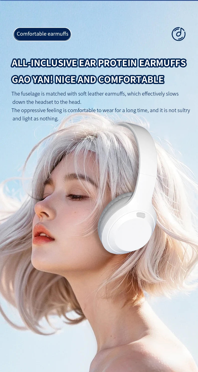 Xiaomi 5W Wireless Headphones Bluetooth5.3 Earphones Foldable Earbuds 40mm Driver Game Music Over Ear Stereo Headset With Mic