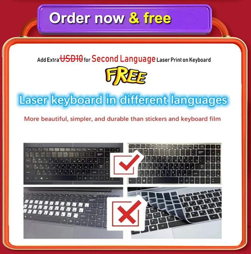 Laptop 11.6 Inch Intel Celeron N4020 360° flips HD Camera Touchscreens 6GB DDR4 2TB SSD 4500 mAH 2.8 GHz Lightweight Tablet