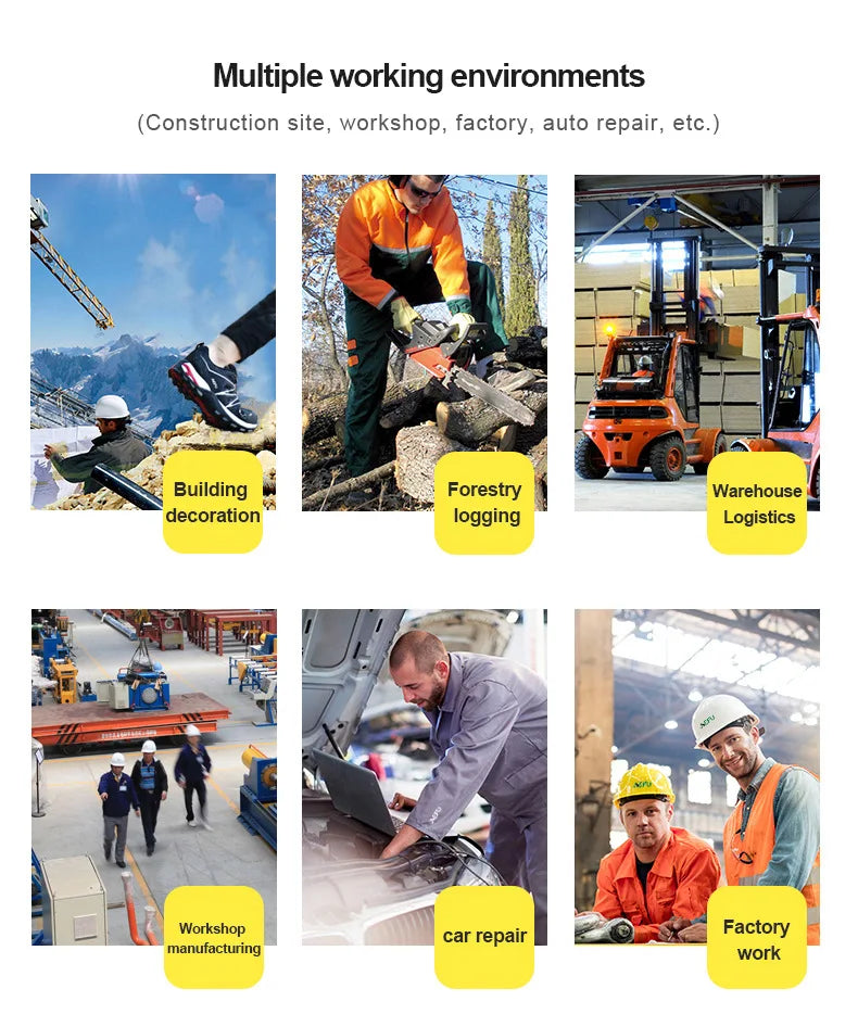 Waterproof Work Shoes For Men Anti-smash Anti puncture Safety Shoes Men boots Rotating Button Indestructible Shoes Male Sneakers