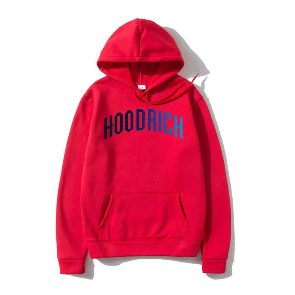 New American Style Hoodie Fashion Brand HOODRICH Printed Unisex Plush and Thick Casual Sports Hoodie Fashion Hip Hop Streetwear