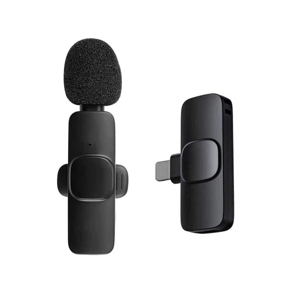 Wireless Lavalier Microphone Noise Cancelling Audio Video Recording Mini Mic for iPhone Android Xiaomi Live Broadcast Game Mic