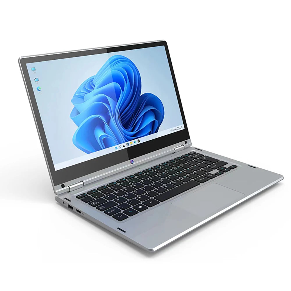 Laptop 11.6 Inch Intel Celeron N4020 360° flips HD Camera Touchscreens 6GB DDR4 2TB SSD 4500 mAH 2.8 GHz Lightweight Tablet