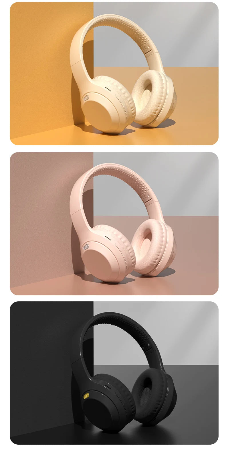 Xiaomi 5W Wireless Headphones Bluetooth5.3 Earphones Foldable Earbuds 40mm Driver Game Music Over Ear Stereo Headset With Mic