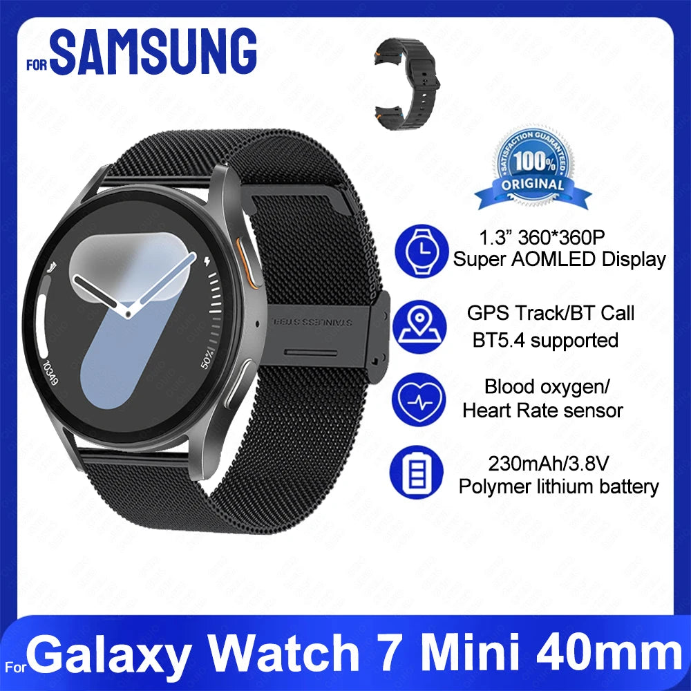 Original For Samsung Galaxy Watch 7 mini Smart Watch Men Women HD AMOLED Voice Call NFC GPS Tracker Sports Watches Custom Dial