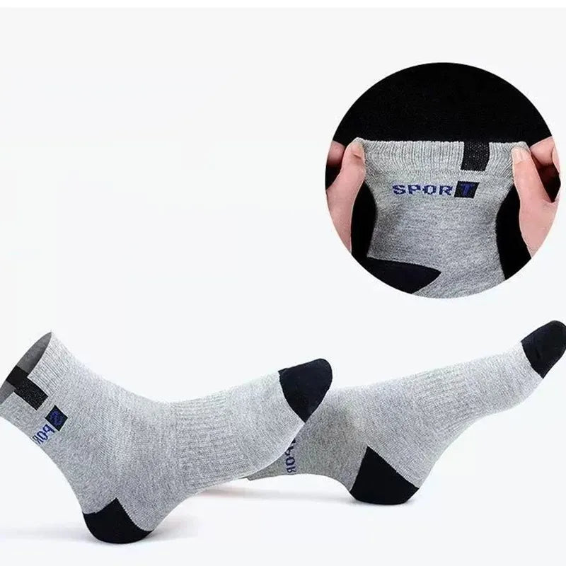 10pairs Breathable Cotton Sports Stockings Men Bamboo Fiber Autumn and Winter Men Socks Sweat Absorption Deodorant Business Sox
