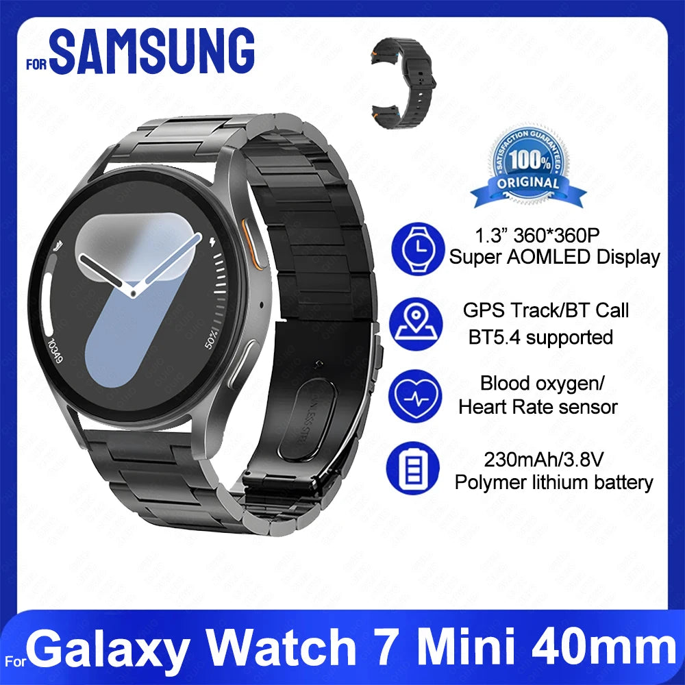 Original For Samsung Galaxy Watch 7 mini Smart Watch Men Women HD AMOLED Voice Call NFC GPS Tracker Sports Watches Custom Dial