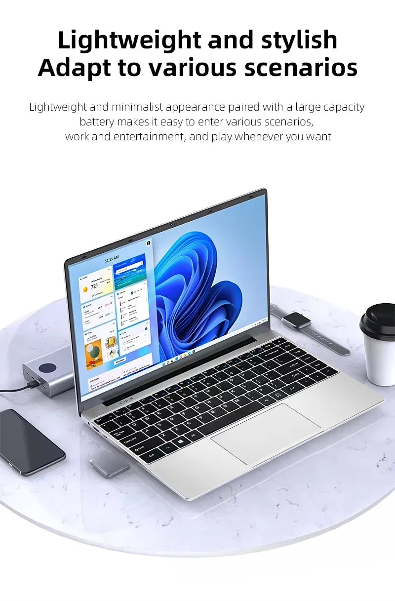 Laptop Computer 14.1" Intel 12GB RAM 1TB 2TB SSD Windows 11 Notebook Office Learn Recreation Entertainment Portable Laptops